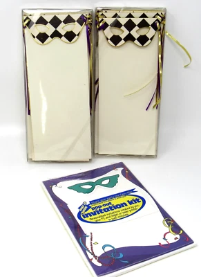 Set of 3 packs Masquerade 16 Cards 8 Invitations 24 Envelopes Meri Meri New - Image 1 of 4