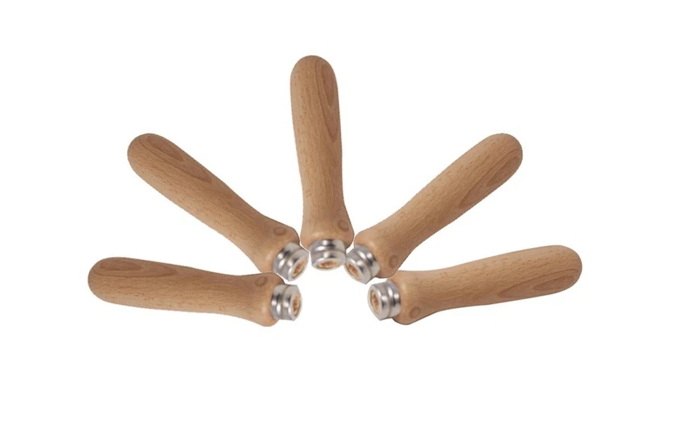 5pc-pack Wooden File BBQ Skewer 130mmL Handles 6mm Pre-Drilled Center Hole - image 1 of 2