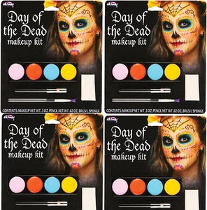 Lote de 4 Kit de Maquillaje del Día de los Muertos Disfraz de Halloween Día de los Muertos 16 Cremas - Imagen 1 de 2