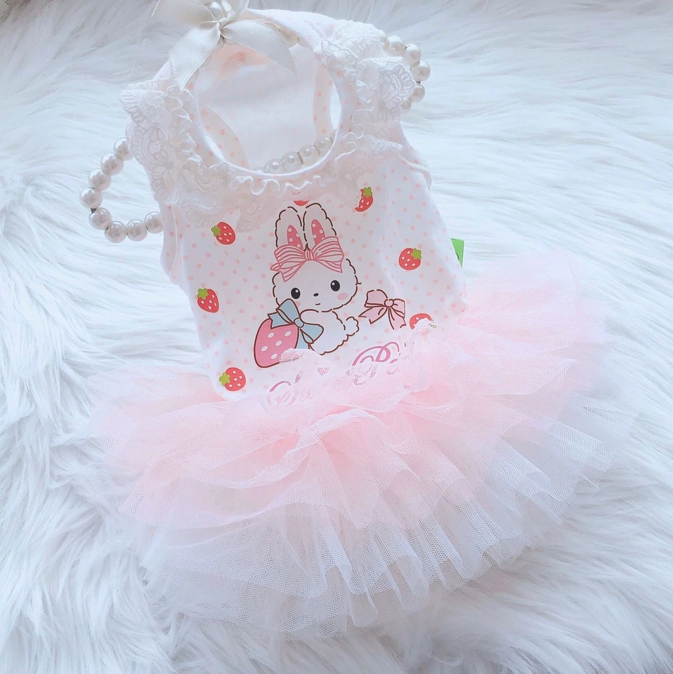 Sweet Cute Pet Dog Puppy Clothes Chihuahua Poodle TuTu Skirt Party Wedding Dress - Image 1 of 4