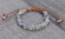 Labradorite Beaded Bracelet Gemstone Cord Stacking Friendship Adjustable