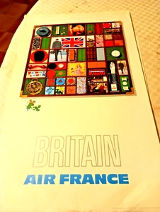 AFFICHE AIR FRANCE BRITAIN 1970 - Imagen 1 de 2