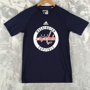 Camiseta Adidas de Hockey de Washington Capitals NHL, Para Hombre S, Azul Climalite - Imagen 1 de 8