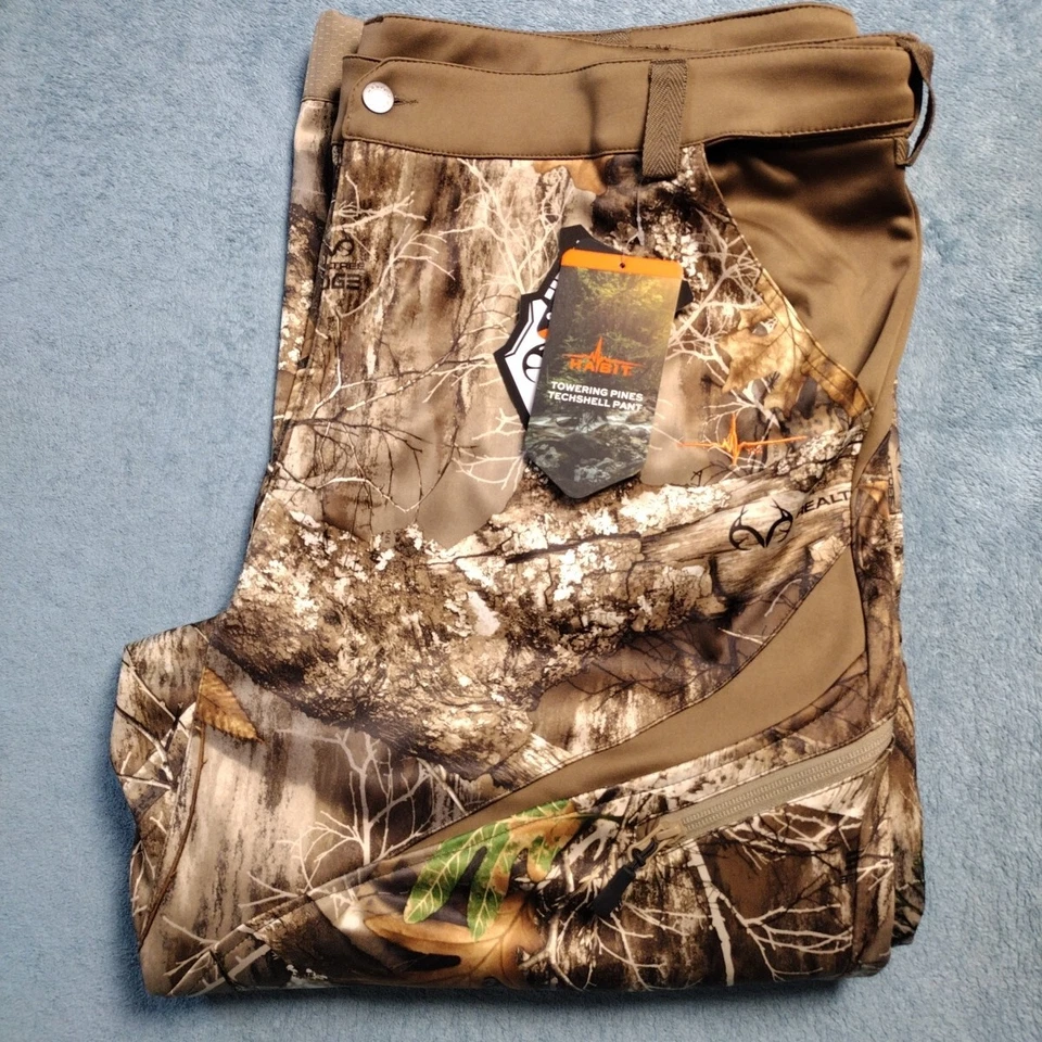Habit Towering Pines Techshell Hunting Pants 2xl Tp1140/ Realtree Edge /cub D3