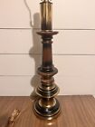 Hollywood Regency Table Lamp Westwood Industries Brass & Wood Late 20th Century