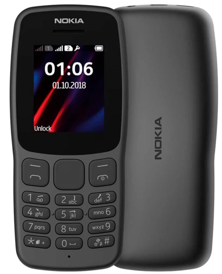 Nokia 106 Dual Sim Black - (Garanzia Europa - No Brand)