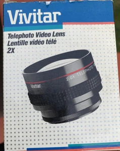 Vivitar Telephoto Video Lens 2X Universal For Camcorders Included 46 49 52 Rings - Picture 1 of 6