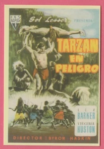 Póster de Película Peligro de Tarzán Calendario de Bolsillo Español #228 Lex Barker Ginny Huston - Imagen 1 de 2