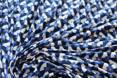 1 Lfm Jersey 3,50€/m² blau, bunt, Micromodal, Elasthan G19 - Bild 1 von 2