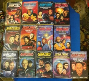 Star Trek Lot of 13 Books Next Generation Paperback TNG Captain Picard Riker - Picture 1 of 11