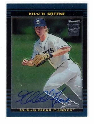 2002 年 Bowman Chrome #BDP174、Khalil Greene、Padres、新秀签名 RC — 第 1/2 张图片