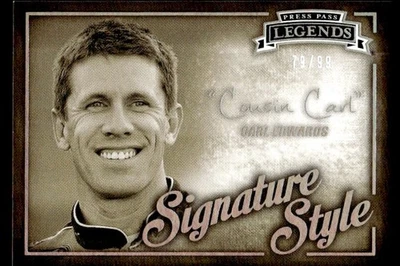 Carl Edwards 2013 Press Pass Legends Signature Style Holofoil #/99 #SS14 ESE - Image 1 of 2