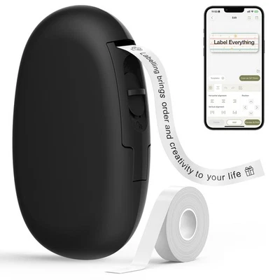 SUPVAN E10 Mini Bluetooth Label Maker Machine with Tape, Continuous Waterproo...