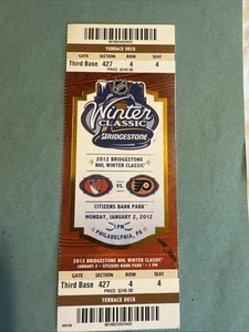 NHL Winter Classic Ticket 2012 New York Rangers Philadelphia Flyers Hockey - Picture 1 of 4