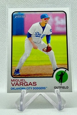 2022 Topps Heritage Minor League Miguel Vargas #196 - Dodgers/White Sox - Image 1 of 2