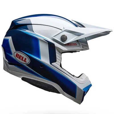 Casco Bell - Moto-10 Esférico Tomac Réplica 25 Azul Brillante/Blanco Talla Grande Foto 1 de 4
