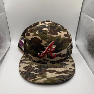 New Era 59FIFTY Atlanta Braves 2000 All-Star Game Camo Corduroy Hat Size 7 5/8 - Image 1 of 4
