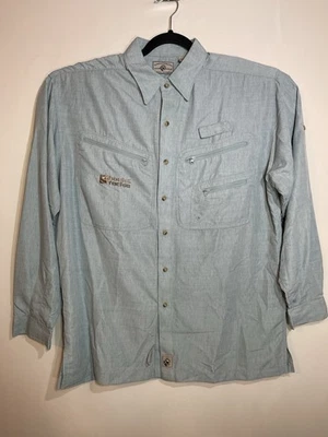 Hook & Tackle L Para Hombres Aire/X Equipo de Pesca Camisa 50 Protección UV Manga Larga Azul Foto 1 de 4