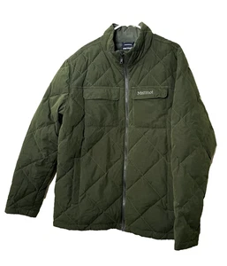 Marmot 600 Duck Down Jacket Men's XL Dark Matte Green Quilted Coat - Picture 1 of 15