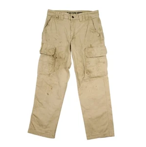 Pantalones cargo Duluth para hombre 32x30 manguera contra incendios flexible manchada ropa de trabajo envejecida grunge - Imagen 1 de 11