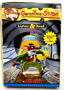 Geronimo Stilton Boxed Set 2 Chapter Books & 2 CD's - Foto 1 di 3