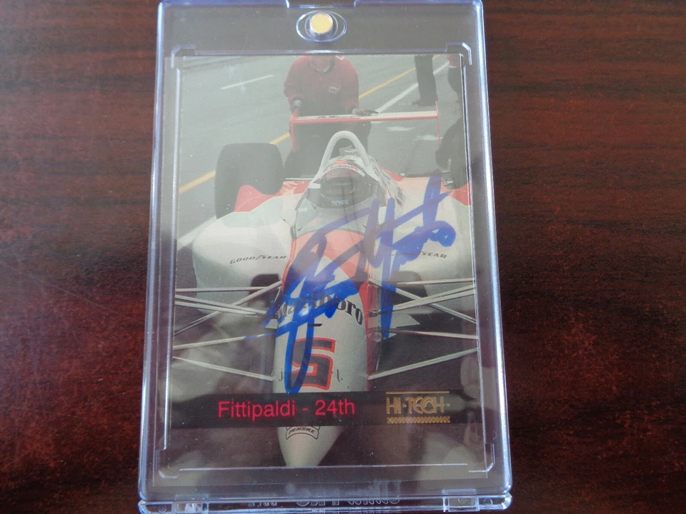 1993 Hi Tech Emerson Fittipaldi SIGNED AUTOGRAPH Trading Card #11 - Image 1 of 1