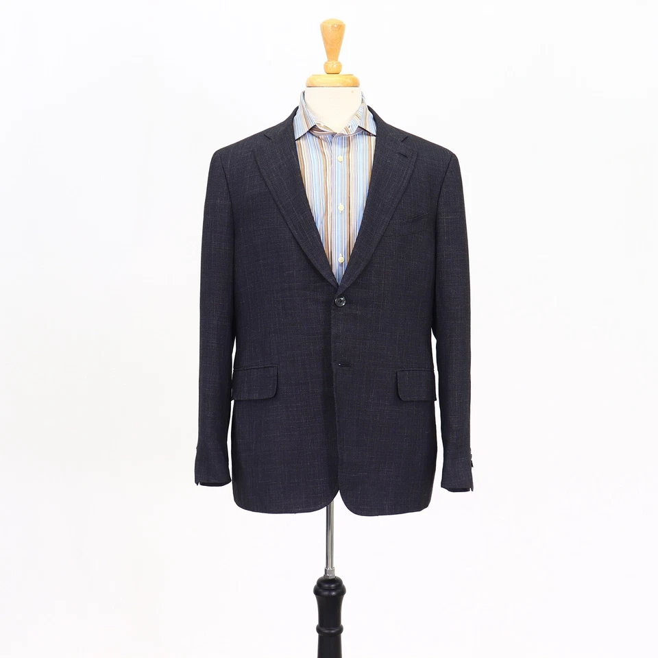 Abrigo Blazer Chaqueta Abrigo Deportivo ISAIA Bespoke 44S Gris Lana Sólida 2B Foto 1 de 4
