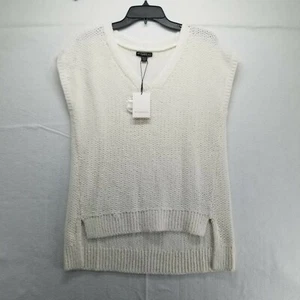 En Thread Women's Sweater Size M White V-Neck  - Picture 1 of 10