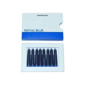 New Montblanc Royal Blue Fountain Pen Ink Cartridges 8-piece 128198 Austria Made - Picture 1 of 1