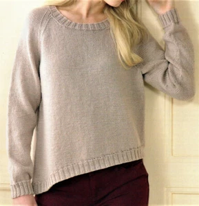 Formiger Saum Damen Easy Pullover DK Strickmuster Größe 28-46 Zoll - Bild 1 von 1