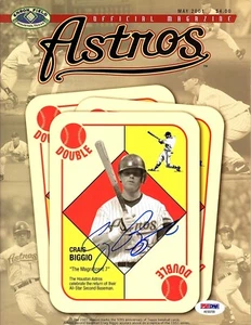 CRAIG BIGGIO Signed 2001 Houston Astros Game Program PSA/DNA AE93709 - Picture 1 of 3