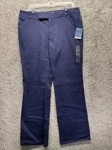 IZOD STRETCH WOMEN'S SIZE 14 BLUE CHINO PANTS POCKETS F’06 Modern English NWT - Picture 1 of 10