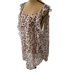 Fabulous Simply Be Capsule Leopard Print Cold Shoulder Top Blouse Shirt Size 18 - Picture 1 of 12