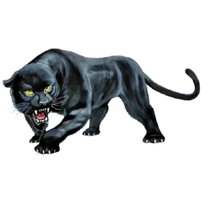 Unique FIERCE BLACK PANTHER CAT ANIMAL Pendant 925 Plated Silver 20" 22" Chain - Изображение 1 из 4