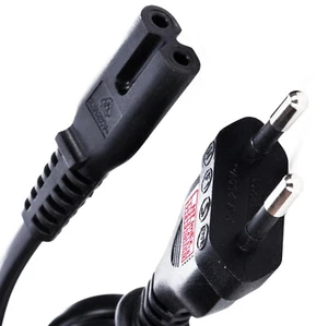 Netzkabel 2-polig Euro 8 C7 Stecker kabel 1,5m für Radios TV Fernseher Monitore - Bild 1 von 6