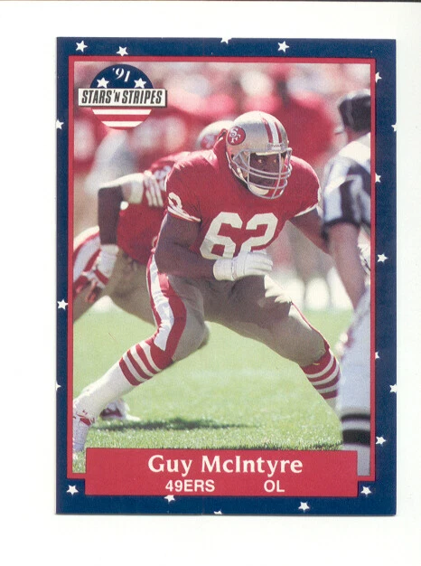 1991 Fleer SS Stars 'n Stripes GUY MCINTYRE San Francisco 49ers Card - Image 1 of 1