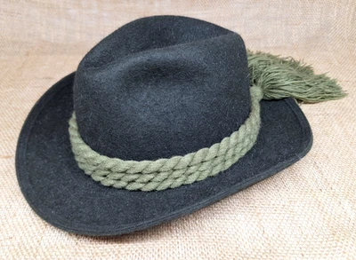 Sombrero Fedora HUTMACHER ZAPF Austria Lana Verde 58cm Foto 1 de 4