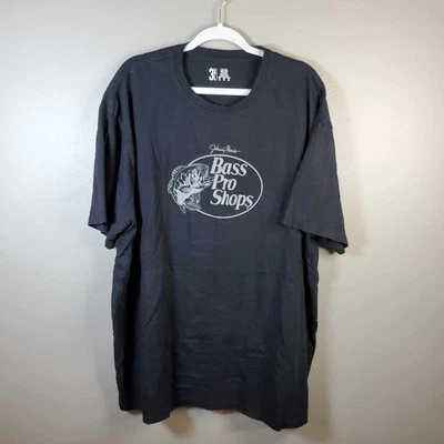 Bass Pro Shops Shirt Mens 3 XL Black Bass Fishing Boat Summer Lake - Image 1 of 4