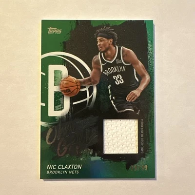 2025-26 Topps Nic Claxton Own the Game Relic /99 Green Foil #OTGA-NC Nets - Image 1 of 4