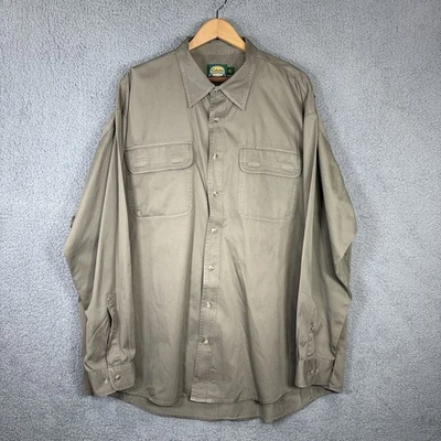 Camisa Cabelas XXL Alta Caqui Equipo Exterior Denim Pesca Utilidad Chamarra Foto 1 de 4