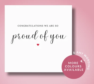 Congratulations We Are So Proud of You Card – Exam Results, Graduation Card - Image 1 of 4