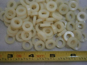Micro Plastics 16FW250125 Flat Washers .275 ID .500 ID Nylon Lot of 81 #3367A - Picture 1 of 3