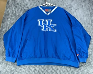 Kentucky Wildcats UK Pullover Windbreaker Men's 2XL XXL Blue V-Neck Pro Player - Picture 1 of 11