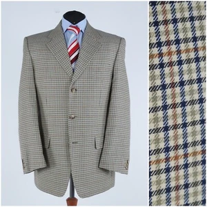 Mens Vintage Check Blazer 42R UK Size Multi Colour Wool Sport Coat Jacket - Picture 1 of 12