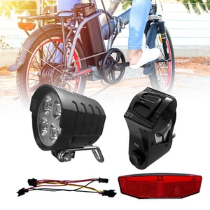 36V/48V/52V/60V 3 in 1 E-Bike Light set Headlight & Tail Light with Horn Switch - Picture 1 of 15