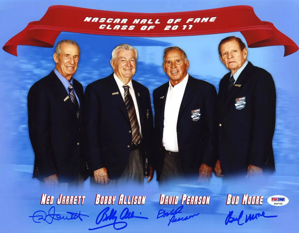 David Pearson Ned Jarrett Bobby Allison Moore SIGNED 11x14 Photo PSA AUTOGRAPHED - Image 1 of 1