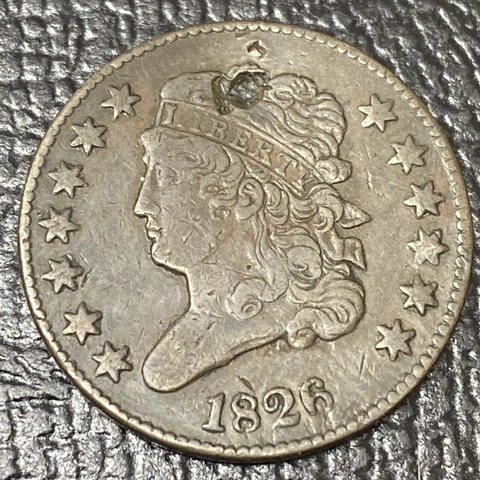 1826 Classic Head Half Cent 1/2 Cent Higher Grade XF Details #34638 Cover