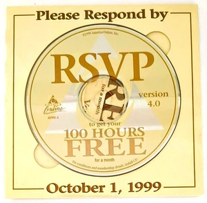 Rare "RSVP Invitation" America Online Collectible / Install Disc, AOL CD v4.0! - Picture 1 of 2