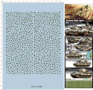 Calcomanía de tobogán acuático modelo marcas verdes pintura mota tigre rey alemán 1/35 - Imagen 1 de 1