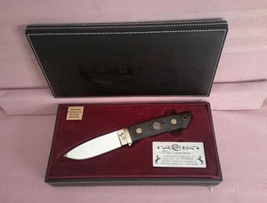 UNICORN rare Colt CT223 BE Knife With Colt Logo Leather display case & sheath! - Picture 1 of 24